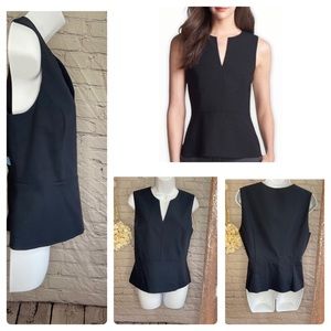 12P - NWOT Petite Tailored Peplum Top - Style #315972 - Navy Blue